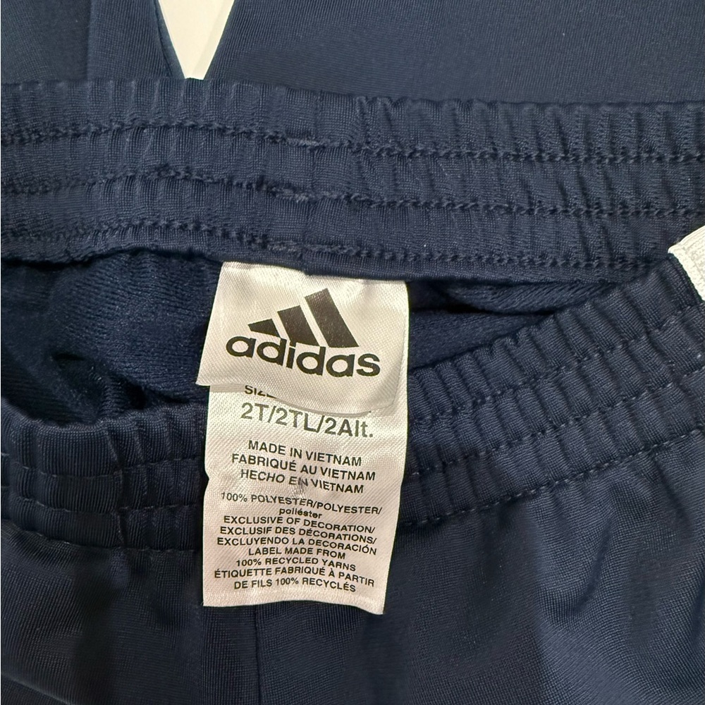 Adidas Toddler 2T Navy Track Pants - Picture 5 of 7